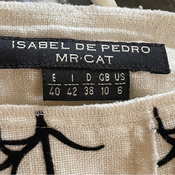 Isabel de Pedro Winter White Skirt with Black Embroidery STUNNING - Picture 3 of 8